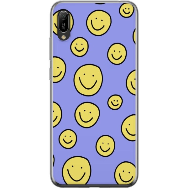 Huawei Y6 Pro (2019) Gennemsigtig cover Smiley Mønster