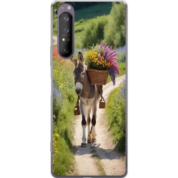 Sony Xperia 1 II Läpinäkyvä kuori Aasi Eläinaihe Rauhallinen Suunnittelu Luontoaihe Suosittu Koristelu Huumori Graafinen Eläinteema Eksoottinen