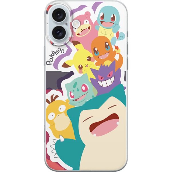 Apple iPhone 16 Plus Läpinäkyvä kuori Pokemon