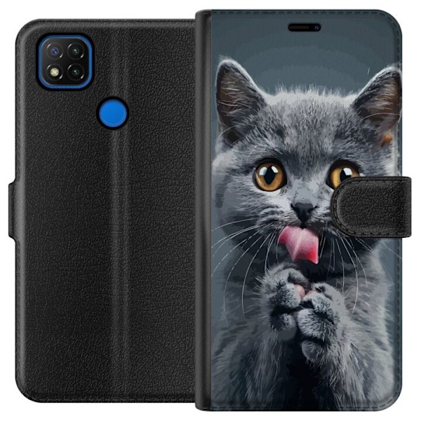 Xiaomi Redmi 9C Lommeboketui Katt