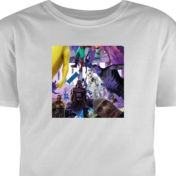 Barn-T-shirt | Bekväm T-shirt för Barn Fortnite grå 1-2 År