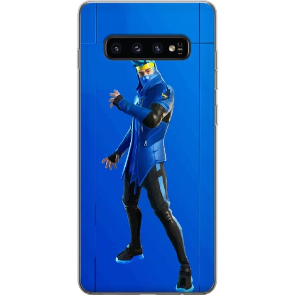 Samsung Galaxy S10 Gennemsigtig cover Fortnite - Ninja Blue