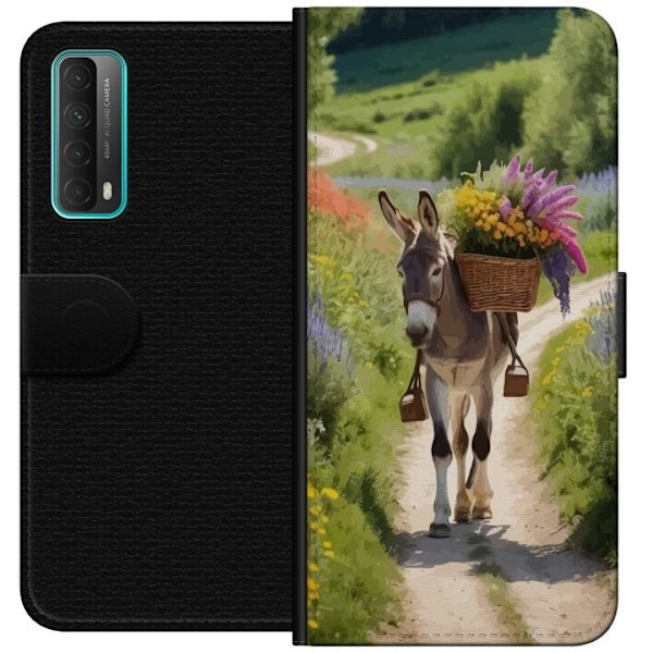 Huawei P smart 2021 Plånboksfodral Åsna Djurmotiv Rolig Design Naturmotiv Populär Dekor Humor Grafiskt Djurtema Exotiskt