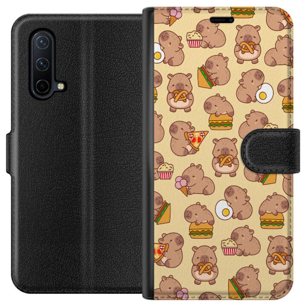 OnePlus Nord CE 5G Plånboksfodral Kawaii capybara mobilskal med flera söta figurer