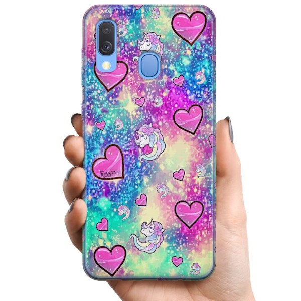 Samsung Galaxy A40 TPU Mobilskal Unicorn Enhörning
