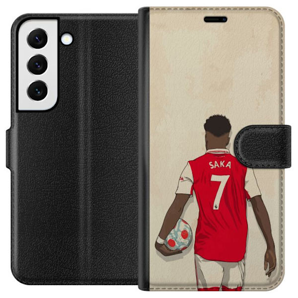 Samsung Galaxy S22+ 5G Lompakkokotelo Arsenal FC Jalkapallo Arsenal FC Motiivi Pelaaja Premier League Englanti Suosittu Urheilulaji Jalkapallotähti L