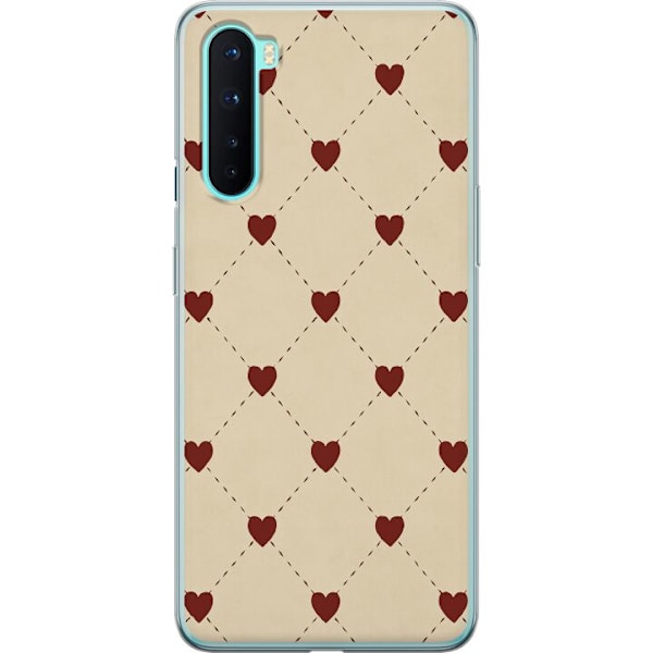 OnePlus Nord Gennemsigtig cover Hjertegitter