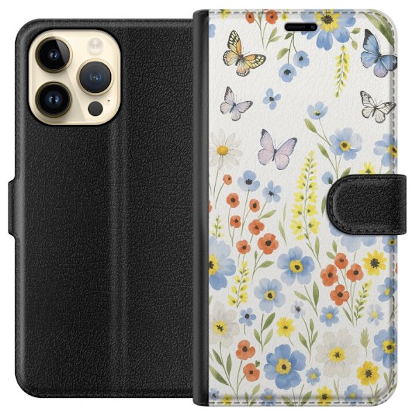 Apple iPhone 15 Pro Max Lommeboketui Sommerblomster