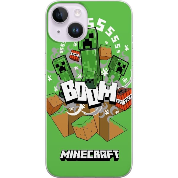 Apple iPhone 15 Gjennomsiktig deksel Minecraft Boom