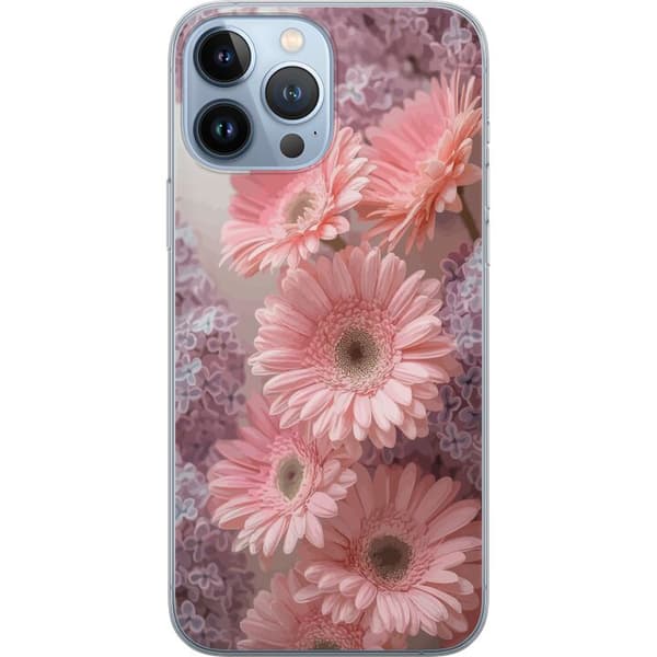 Kompatibelt Mobildeksel til Apple iPhone 13 Pro Max Rosa Blomster Mønster Blomsterdesign