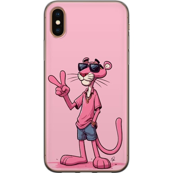 Apple iPhone XS Max Gennemsigtig cover Pink Panter Peace