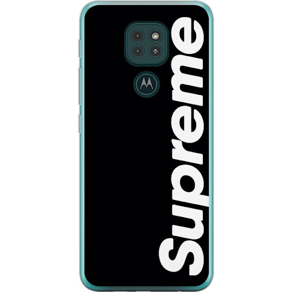 Motorola Moto G9 Play Läpinäkyvä kuori Supreme Musta Valkoinen Streetwear Suunnittelu Klassinen Muoti-ikoni Trendi Urbani Tyyli Graafinen Motiivi S