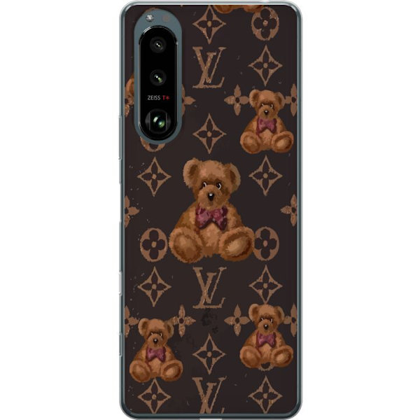 Sony Xperia 5 III Genomskinligt Skal Louis Vuitton Teddy Bear Mönster Lyx Mode Design Populärt Motiv Fashion Trend Lyxiga Accessoarer