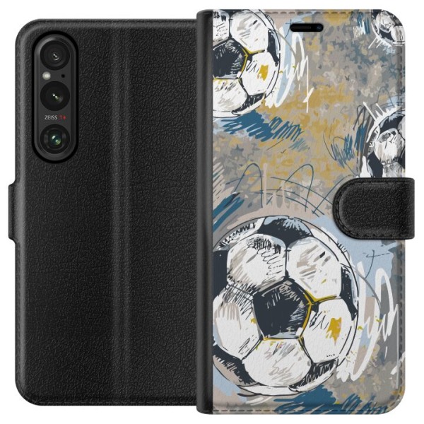 Sony Xperia 1 V Plånboksfodral Fotboll