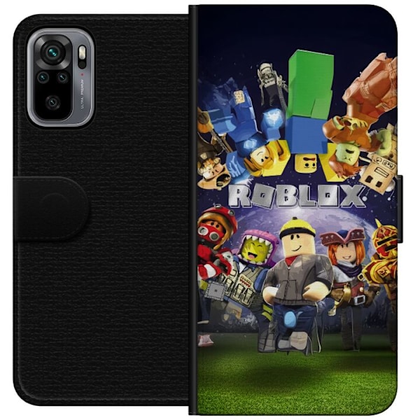 Xiaomi Redmi Note 10S Tegnebogsetui Roblox Verden - Gaming Eventyr for Børn og Unge
