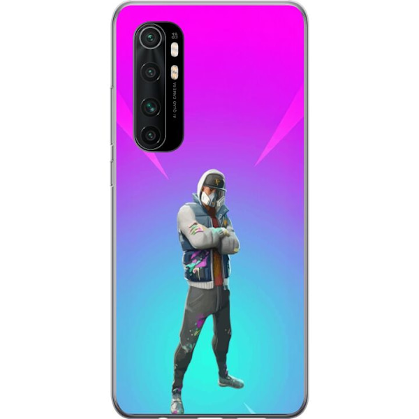 Xiaomi Mi Note 10 Lite Gjennomsiktig deksel svart ridder fortn
