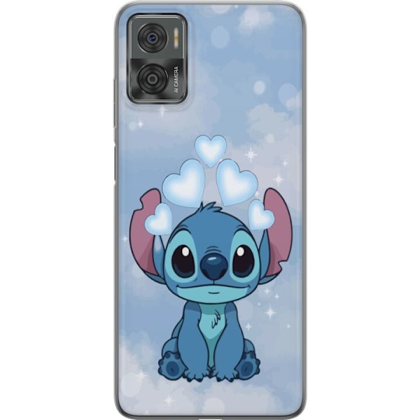 Motorola Moto E22i Läpinäkyvä kuori Stitch Hyppäävä Ilo - Hauska Suunnittelu Lahjalle
