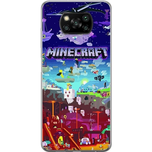 Xiaomi Poco X3 NFC Läpinäkyvä kuori Minecraft
