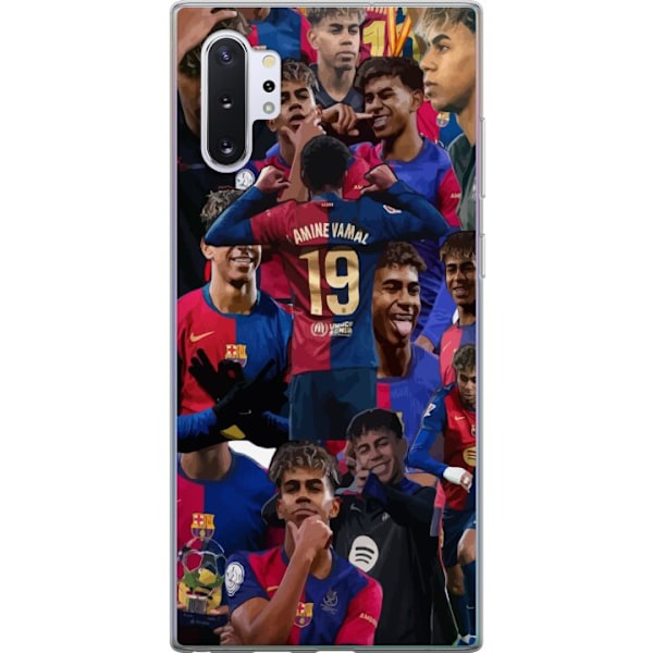 Samsung Galaxy Note10+ Genomskinligt Skal Lamine Yamal mobilskal för fotbollsfans