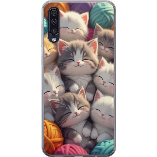Kompatibelt Mobildeksel til Samsung Galaxy A50 Sovande kattungar beige