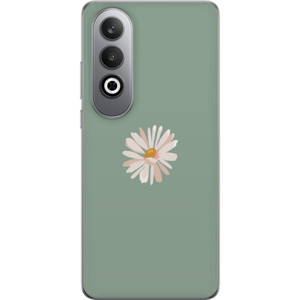 OnePlus Nord CE4 Läpinäkyvä kuori Vihreä Minimalikukka - t