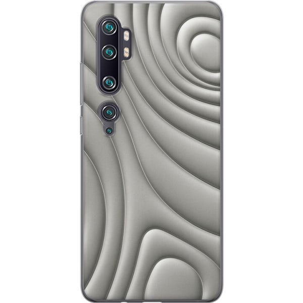 Xiaomi Mi Note 10 Pro Läpinäkyvä kuori Hopea-aallot