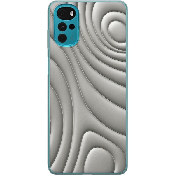 Motorola Moto G22 Genomskinligt Skal Silver Waves