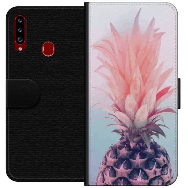 Kompatibelt Plånboksfodral till Samsung Galaxy A20s Ananas