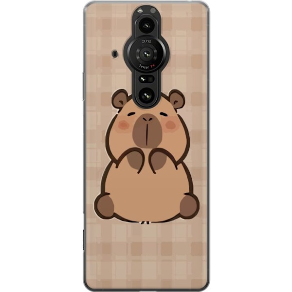 Sony Xperia Pro-I Gennemsigtig cover Mobilskal kawaii capybara flera figurer japansk stil