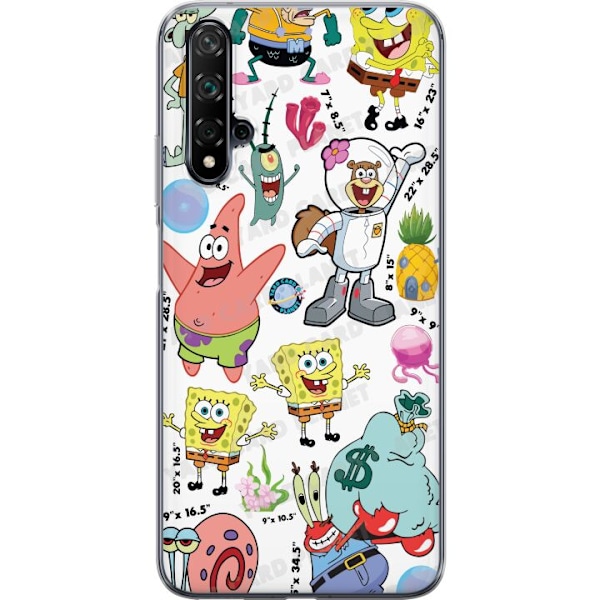 Huawei nova 5T Gjennomsiktig deksel SpongeBob SquarePants