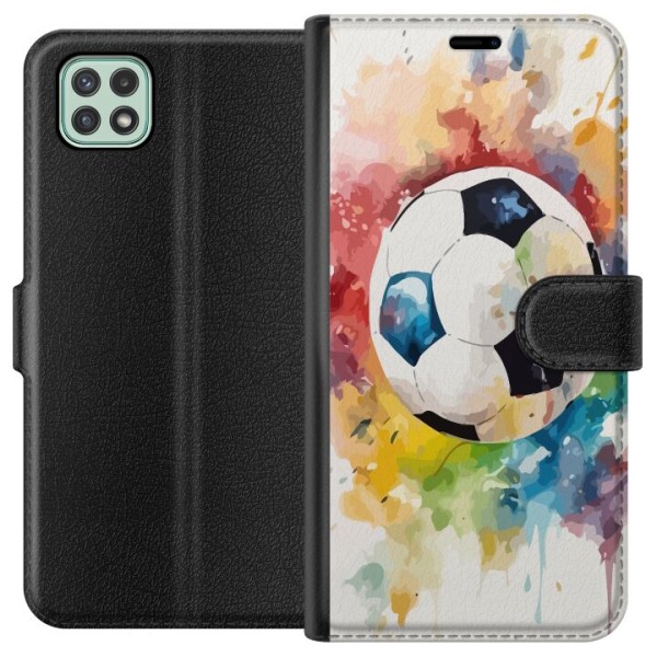 Samsung Galaxy A22 5G Lommeboketui Fotball