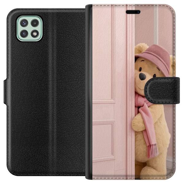 Samsung Galaxy A22 5G Tegnebogsetui Nalle Puh Disney Motiv Tegneserie Klassisk Populær Børnemotiv Disney-karakter Ikonisk Karakter