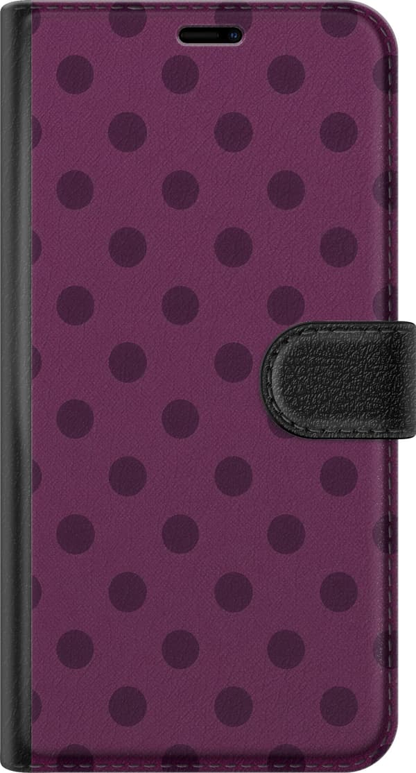 Kompatibelt Plånboksfodral till Apple iPhone 17 Pro Plum Pop Dots lila