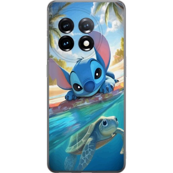 OnePlus 11R Gjennomsiktig deksel Stitch med skilpadde - søt b