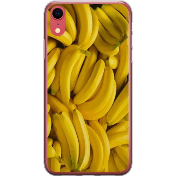 Apple iPhone XR Genomskinligt Skal Banana Pattern – lekfullt mönster med gula bananer