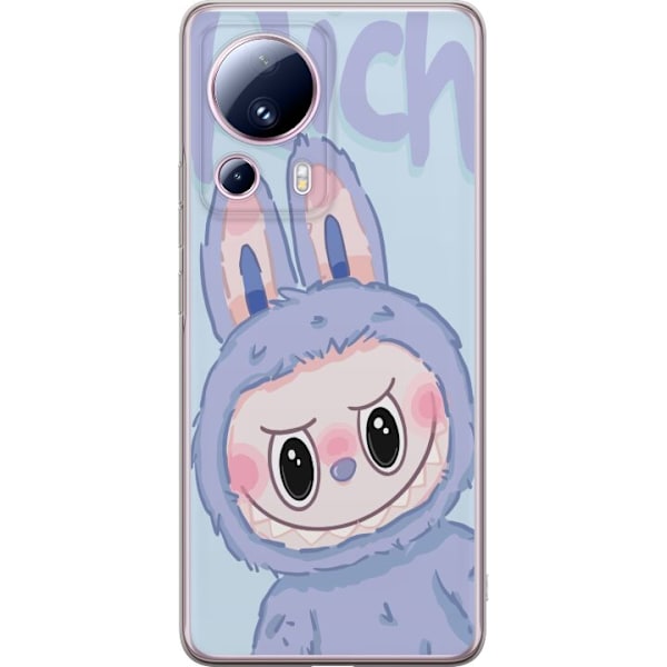 Xiaomi 13 Lite Genomskinligt Skal Blue Bunny Labubu