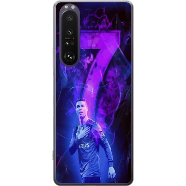 Sony Xperia 1 III Gennemsigtig cover Ronaldo 7 - Fodboldlegende i Handling for Fans
