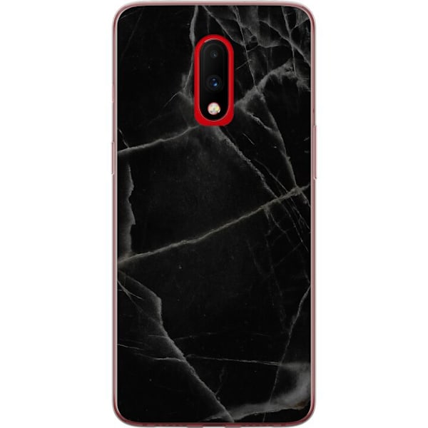 OnePlus 7 Gjennomsiktig deksel Svart marmor