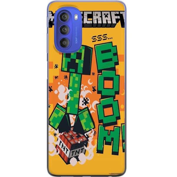 Motorola Moto G51 5G Genomskinligt Skal Minecraft Boom