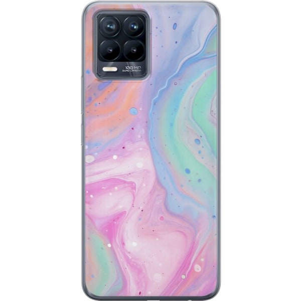 Realme 8 Genomskinligt Skal Pastellmarmor