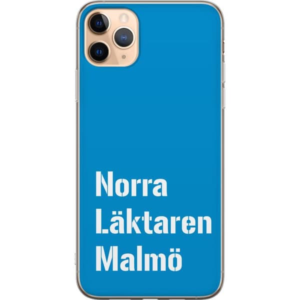 Kompatibelt Mobildeksel til Apple iPhone 11 Pro Max Minimalistisk blå tekstdesign med Malmö-tema og moderne typografisk stil blå