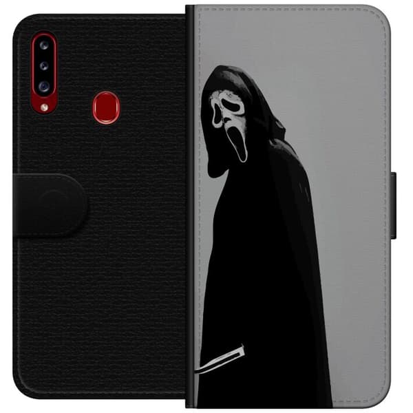 Kompatibelt Plånboksfodral till Samsung Galaxy A20s Ghostface