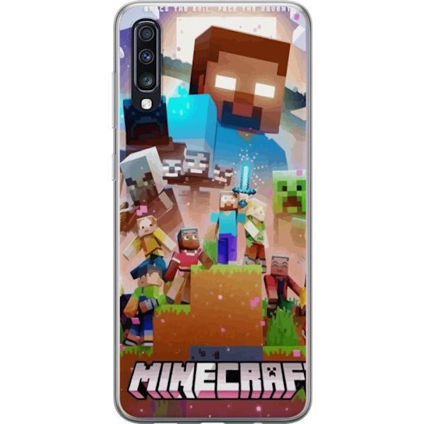 Samsung Galaxy A70 Läpinäkyvä kuori Minecraft