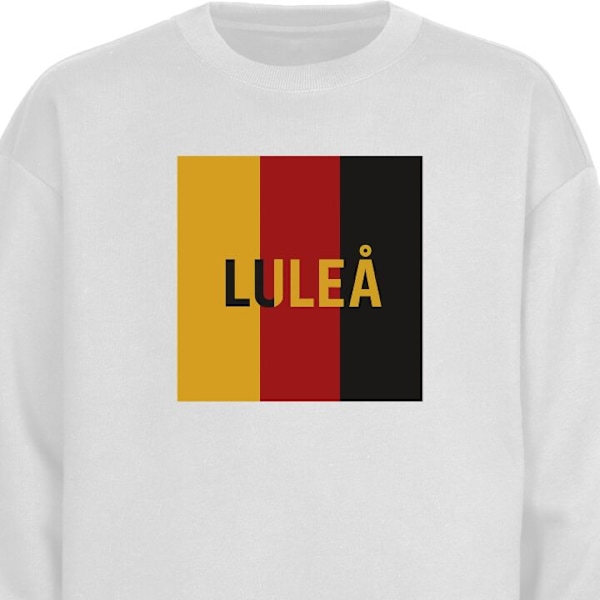 Sweatshirt för Vuxen | Klassisk Collegetröja Luleå – Hockey vit M
