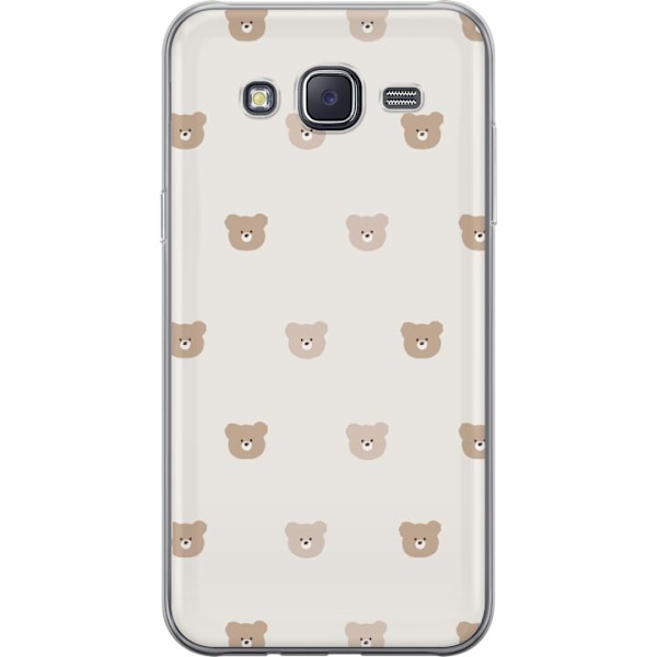 Samsung Galaxy J5 Läpinäkyvä kuori Teddy-tausta - söpöt t