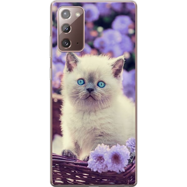 Samsung Galaxy Note20 Läpinäkyvä kuori Kissa