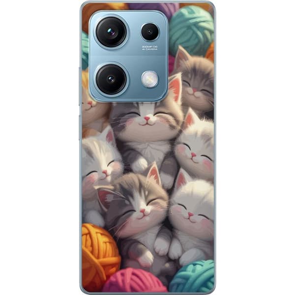 Kompatibelt Mobildeksel til Xiaomi Redmi Note 14S Sovande kattungar beige