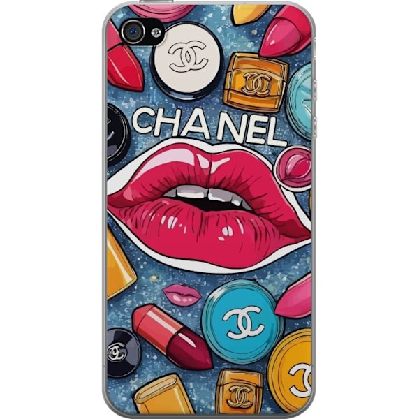 Apple iPhone 4 Genomskinligt Skal Chanel Lips