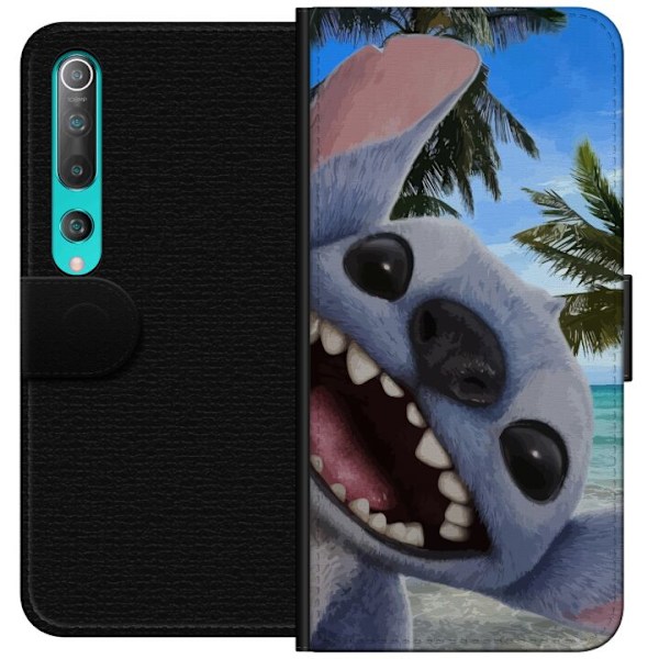 Xiaomi Mi 10 5G Lommeboketui Stitch mobildeksel med palmer i søtt vennskapsdesign.