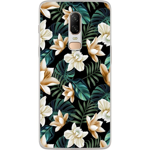 OnePlus 6 Gennemsigtig cover Blomster